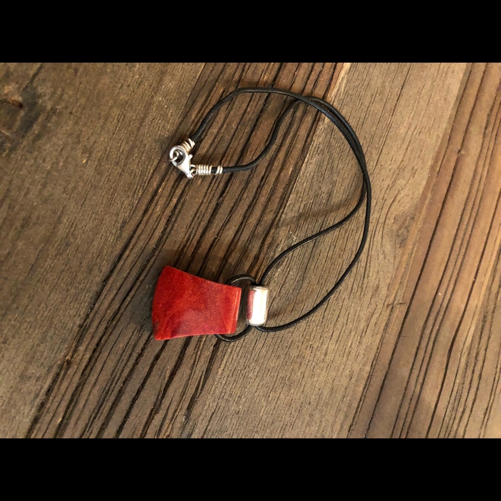 Silpada Red Sponge Coral Necklace